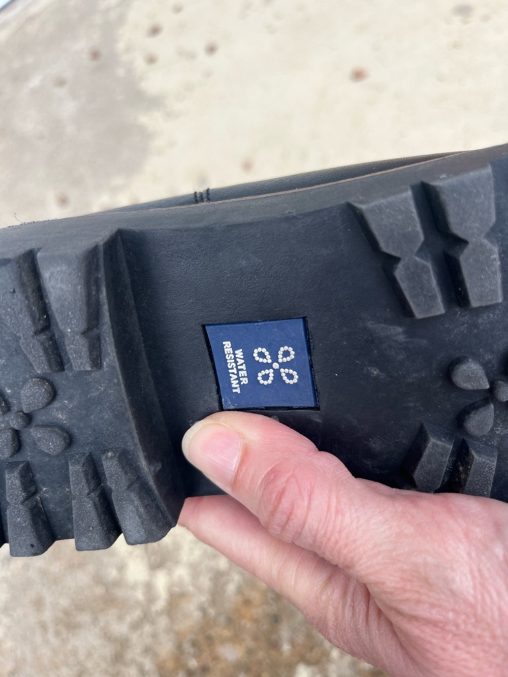 EUC Caslon Black Leather Chelsea Lug Sole Boot with Brown Welt - Picture 11 of 14